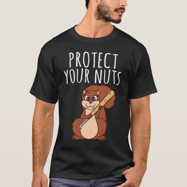 Camiseta Presente de esquilo - Proteja seus Loucos (Frente)