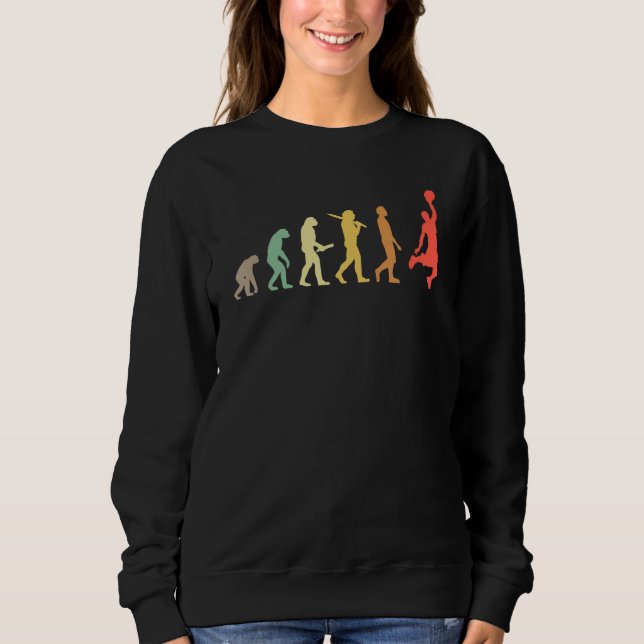 Camiseta Presente De Evolução De Basquete Retroativo Para A (Frente)