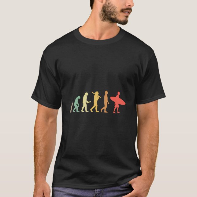 Camiseta Presente De Evolução De Surf Retroativo Para Surfi (Frente)