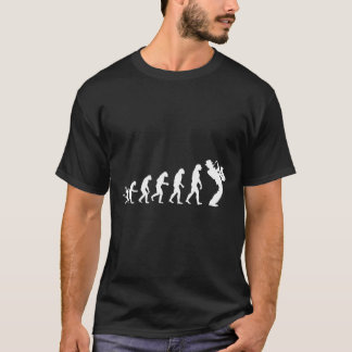 Camiseta Presente De Evolução Saxofônica Para Músicos Saxof