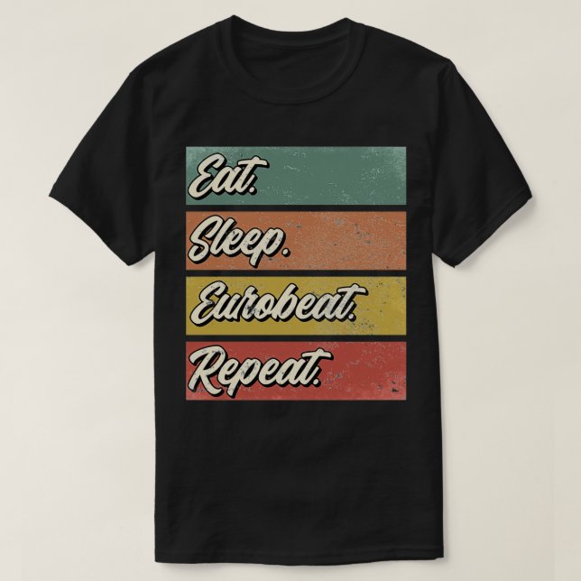 Camiseta Presente de fã de música Eurobeat (Frente do Design)