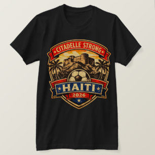 Camiseta Presente de Fã Emblema Vintage Futebol Haitiano Co