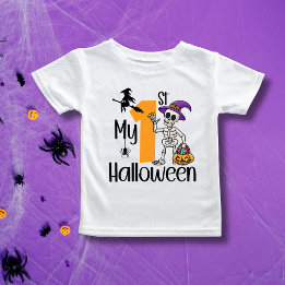 Camiseta Presente de Fantasia Assustadora Roupa Fofa Meu 1º