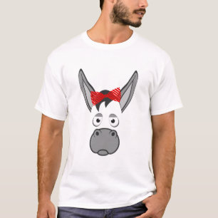 Camiseta Presente de Fantasia de Halloween de Burro Floral
