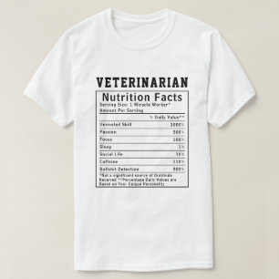 Camiseta Presente de Fatos de Nutrição Veterinária Engraçad