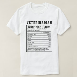 Camiseta Presente de Fatos de Nutrição Veterinária Engraçad