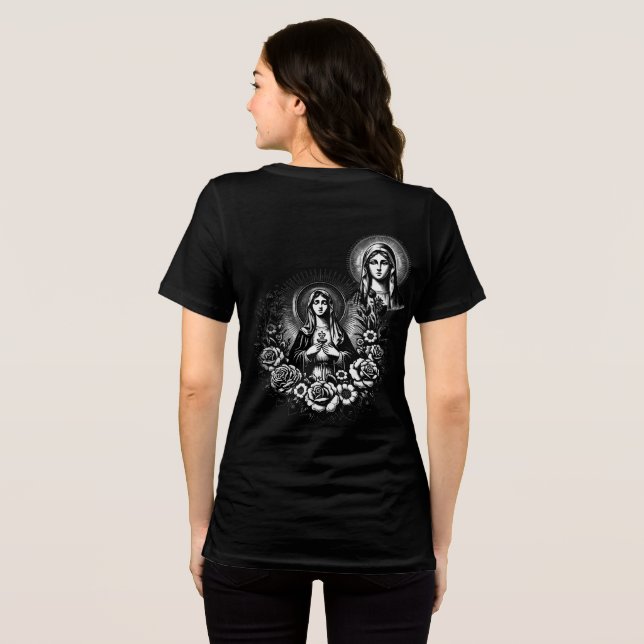 Camiseta Presente de Fé Católica Cristã Santa Maria (Verso completo)