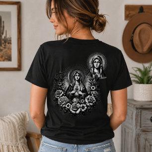 Camiseta Presente de Fé Católica Cristã Santa Maria