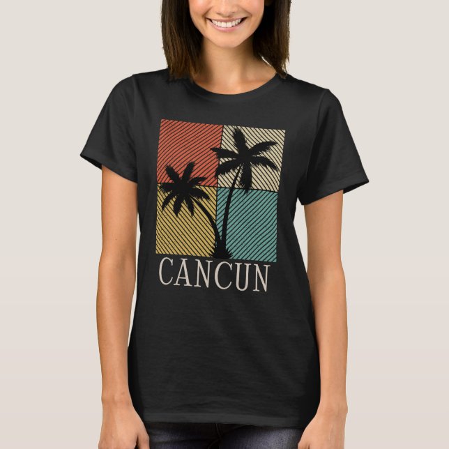 Camiseta Presente de férias de praia em Cancun México (Frente)