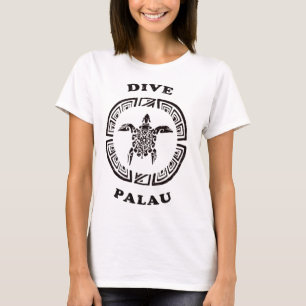 Camiseta Presente de férias de tartaruga Tril mergulho em P