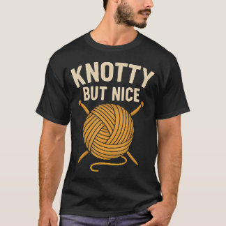 Camiseta Presente de Fio de Tricô Divertido e Enrolado Para