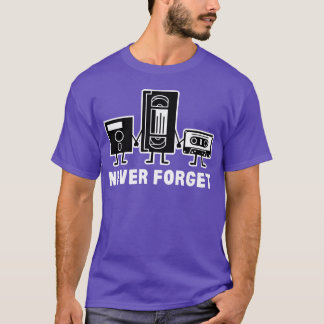 Camiseta Presente de fita cassete Nunca Esqueça