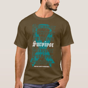 Camiseta Presente de Fita de Teal Sobrevivente de Consciênc