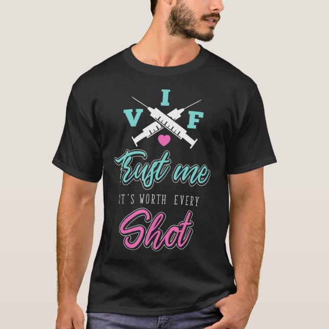 Camiseta Presente de FIV Confie no seu valor a cada dia de  (Frente)