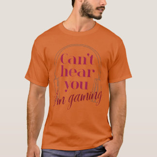 Camiseta Presente de fone de ouvido engraçado para jogador