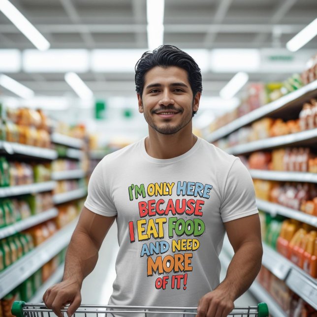 Camiseta Presente de Foodie Engraçado, compro de supermerca (Criador carregado)