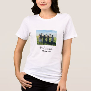 Camiseta Presente de foto caligrafia nome da equipe da noiv