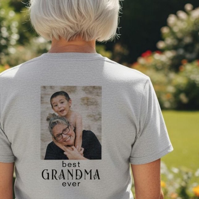 Camiseta Presente de Foto da Vó Estabelecida (Criador carregado)