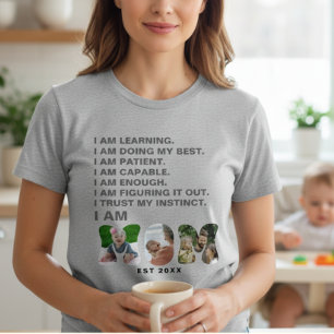 Camiseta Presente de foto de nova mamãe com afirmação perso