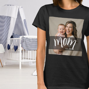 Camiseta Presente de Foto Estabelecida para Nova Mamãe