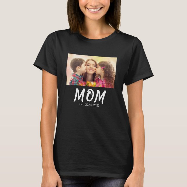 Camiseta Presente de Foto Estabelecida pela Mamãe (Frente)