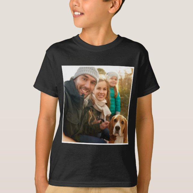 Camiseta Presente de Foto | Foto da família personalizada m (Frente)