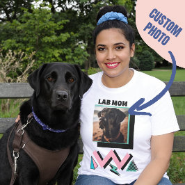 Camiseta Presente de foto personalizada de cachorro da mãe 