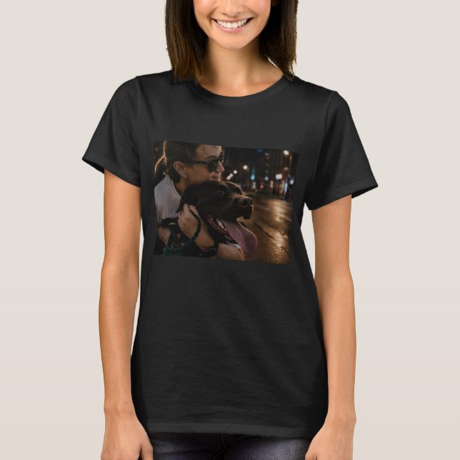 Camiseta Presente de Foto Personalizado para Amantes de Cãe (Frente)