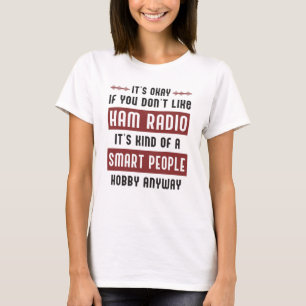 Camiseta Presente de Frequência Amatadora de Antena de Rádi