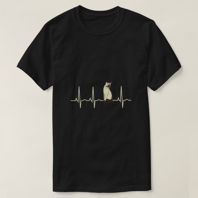 Camiseta Presente de gata siamesa Gato de giz de gato siamê (Frente do Design)