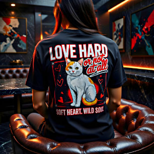 Camiseta Presente de Gato Amante de Citação Romântica