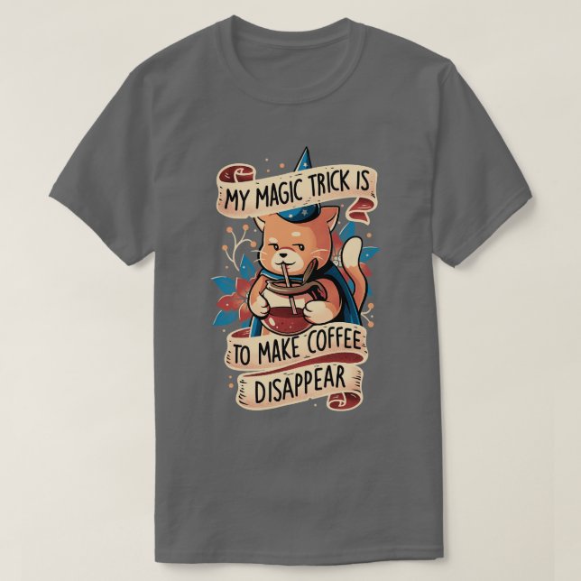 Camiseta Presente de Gato de Café Bonito de Gato de Gato de (Frente do Design)