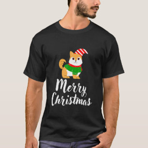 Camiseta Presente de Gato de Natal Disfarçado em Pé para Ho