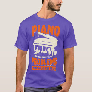 Camiseta Presente de Gato do Pianista do Piano Player