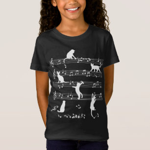 Camiseta Presente De Gato E Música, Música De Nota De Rep