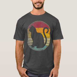Camiseta Presente de Gato Estilo Retro Vintage Engraçado 70