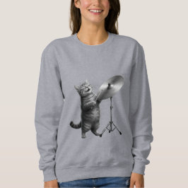 Camiseta Presente de Gato Fofo Amante da Música_Banda de Ro
