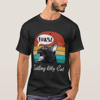 Camiseta Presente de gato Kitty falante retrô vintage para 