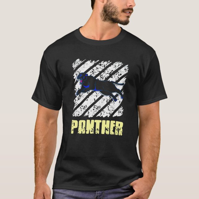 Camiseta Presente de Gato Pantera Vintage (Frente)