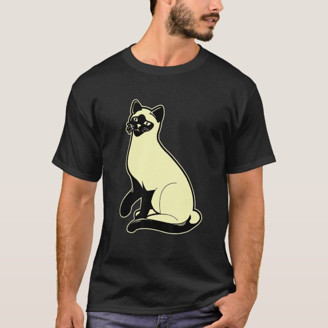 Camiseta Presente de Gato Siames (Frente)
