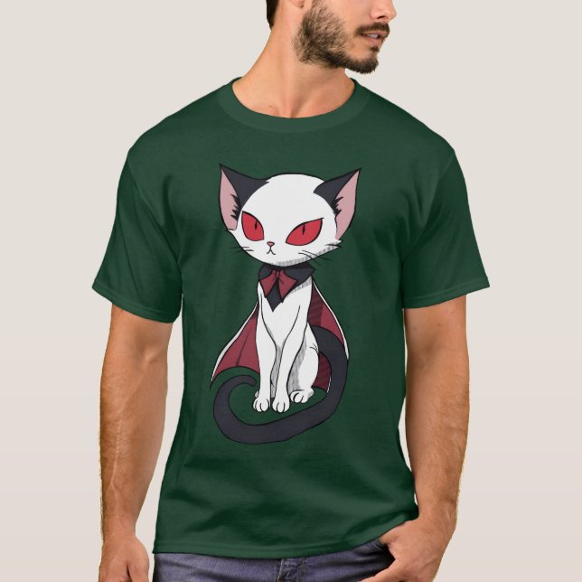 Camiseta Presente de Gato Vampiro (Frente)