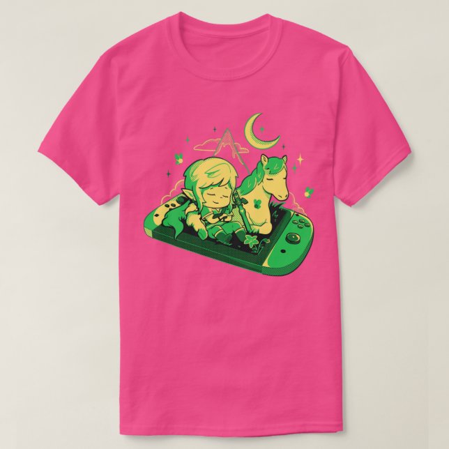 Camiseta Presente de Geek Preguiçoso e Bonito Herói (Frente do Design)
