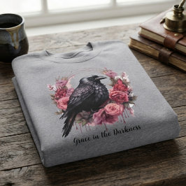 Camiseta Presente de Geleira Onyx Barroco Rosa Corvo Erudit