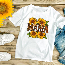 Camiseta Presente de Girassóis da Mamãe para o Dia das Mães