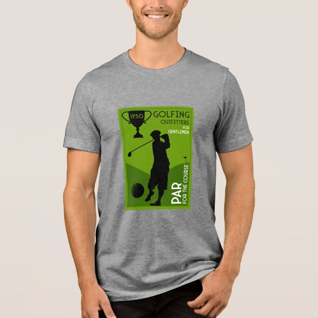 Camiseta Presente de Golfe de Vintage Único (Frente)