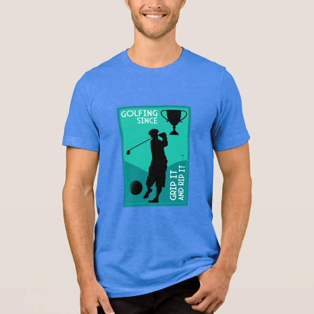 Camiseta Presente de golfe vintage engraçado único (Frente)