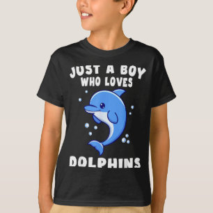 Camiseta Presente de Golfinho para Crianças - Um Menino que