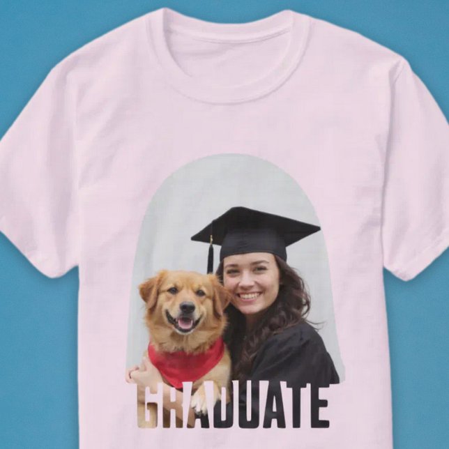 Camiseta Presente de Graduação de Arch do Formando de Fotog (Custom Photo Graduate Arch Graduation Gift T-Shirt)