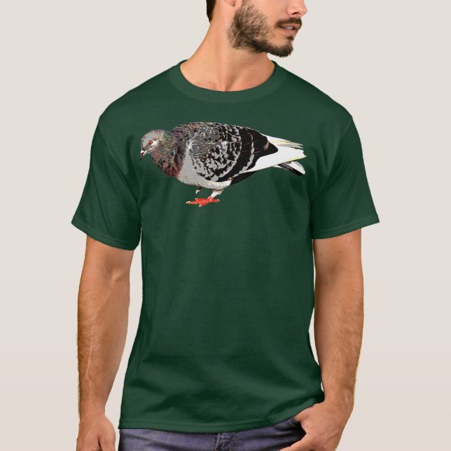 Camiseta Presente de guincho de pombo-pombo (Frente)