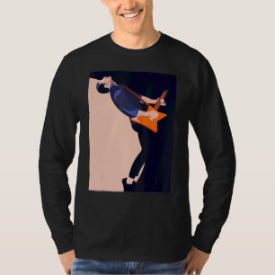 Camiseta Presente de Guitarra Estilo Retro Para Violonista